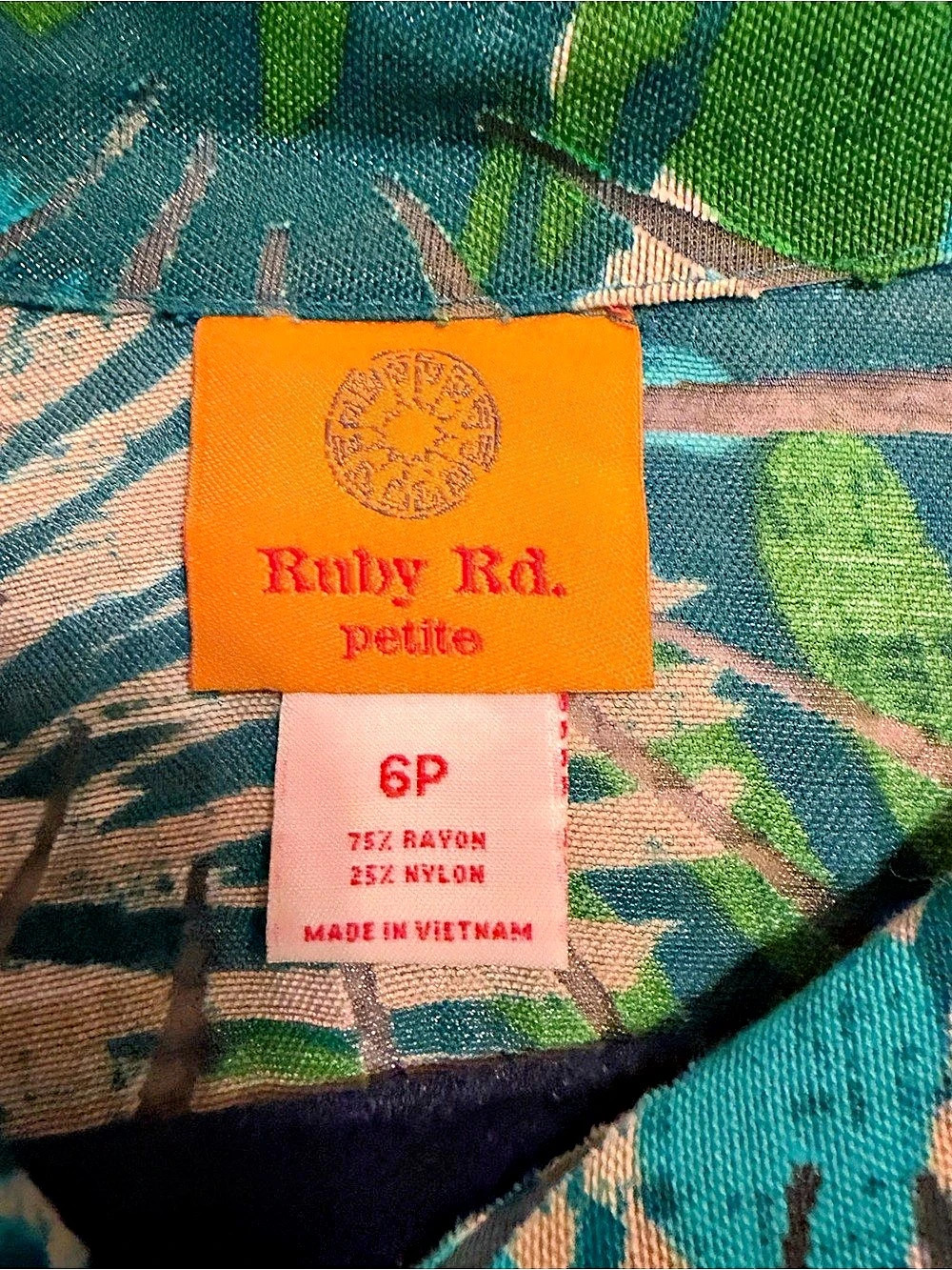 Ruby Rd. Abstract Print Jacket Green & Blue Size XS - Picture 3 of 3